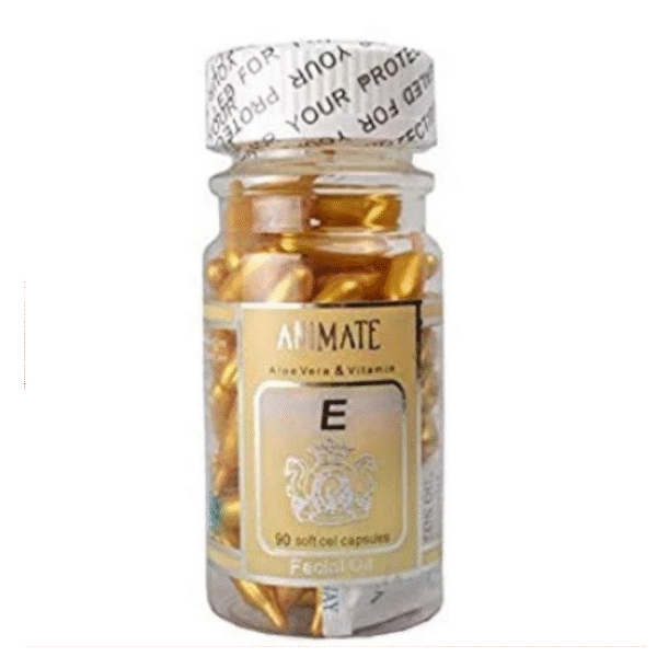 Animate Aloe Vera & Vitamin Facial Oil 60 Soft Gel Capsules